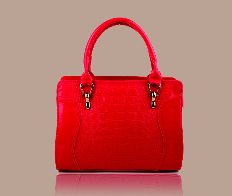 Factory Bag New Women"S Bag European And American Crocodile Skin Handbag Smiling Face Lady Bag Shoulder Bag Wholesale