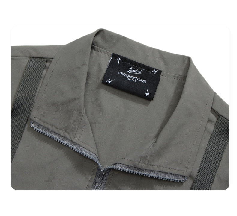 WLS Function Metal Zipper Buckle Vest