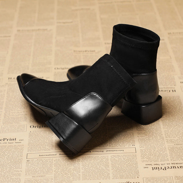 Women"s Short Boots Autumn And Winter New Versatile Thick Heel Shoes