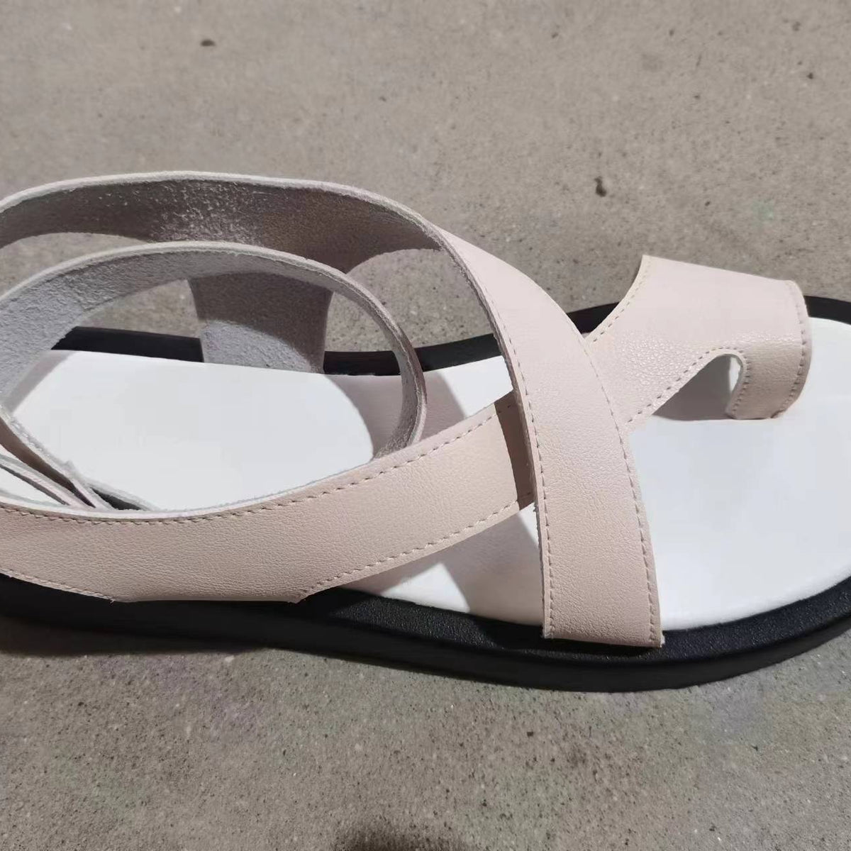 Casual Thick-Soled Clip Toe Sandals Summer Fashion Round Toe Beach Shoes With Back Buckle Strap Sandal For Women